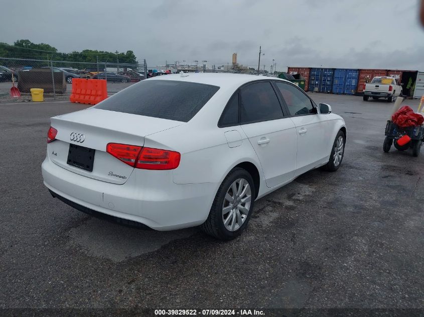 2014 Audi A4 2.0T Premium VIN: WAUAFAFL4EA006828 Lot: 39829522