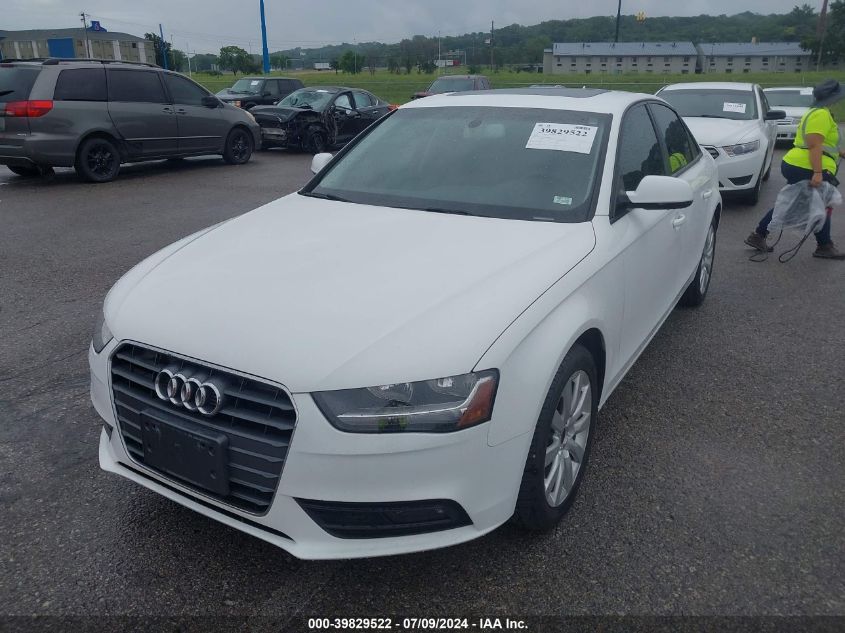 2014 Audi A4 2.0T Premium VIN: WAUAFAFL4EA006828 Lot: 39829522