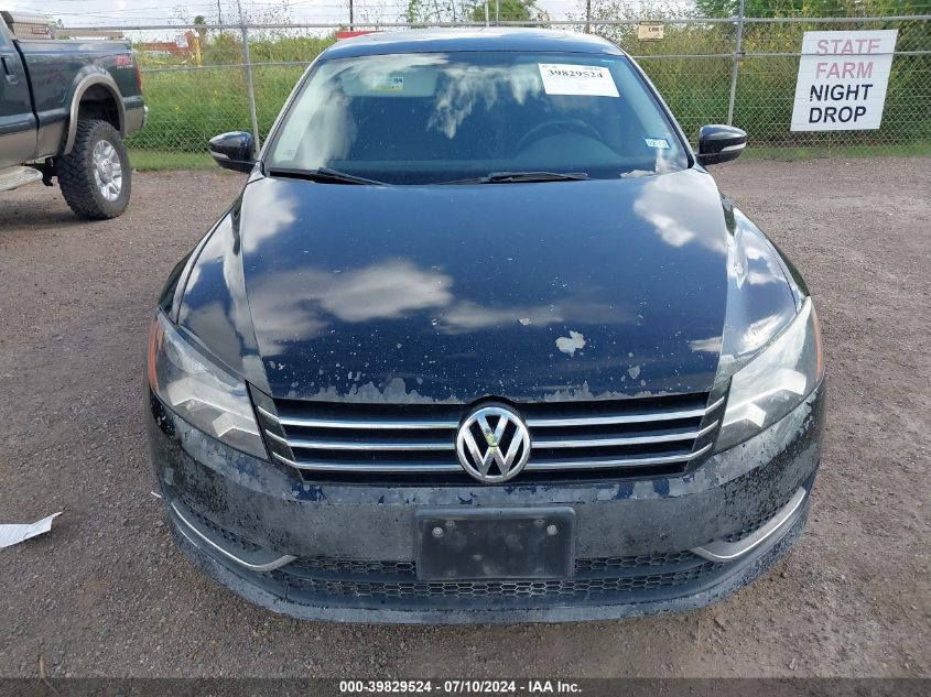 2013 VOLKSWAGEN PASSAT SE W/SUNROOF - 1VWBH7A34DC131579