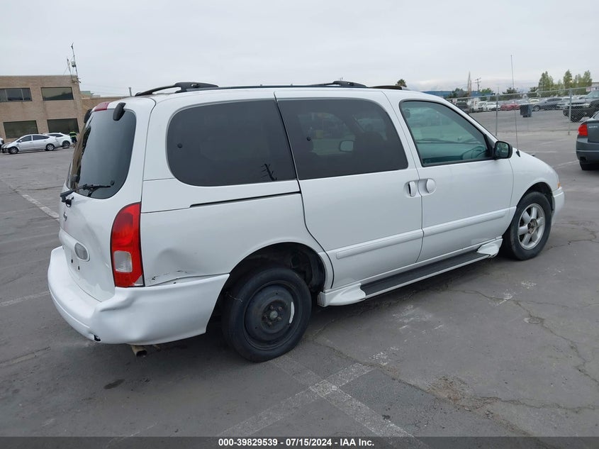 2001 Nissan Quest Se VIN: 4N2ZN16TX1D823736 Lot: 39829539