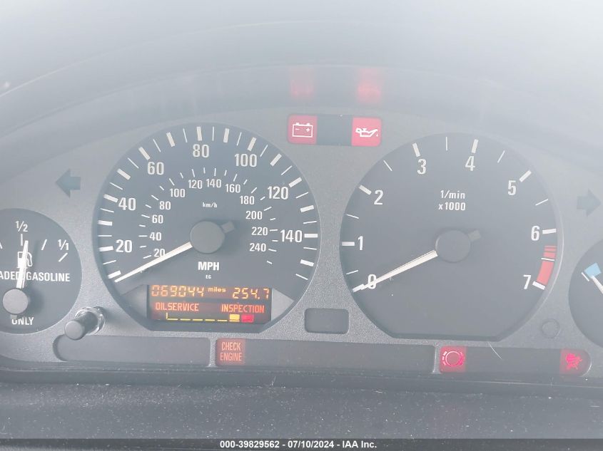 1996 BMW Z3 1.9 VIN: 4USCH7321TLB74610 Lot: 39829562