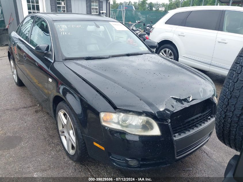 2007 Audi A4 2.0T VIN: WAUDF78EX7A027216 Lot: 39829586