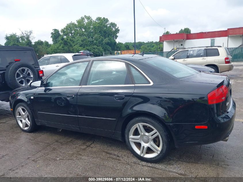 2007 Audi A4 2.0T VIN: WAUDF78EX7A027216 Lot: 39829586