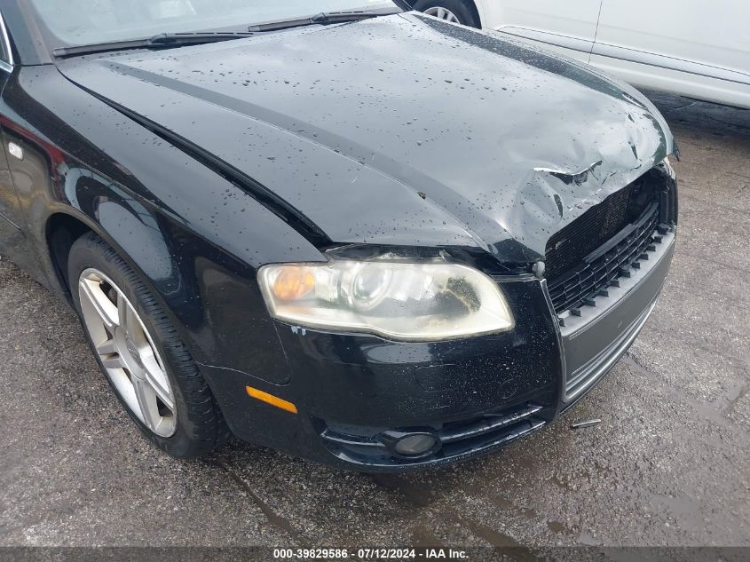 2007 Audi A4 2.0T VIN: WAUDF78EX7A027216 Lot: 39829586