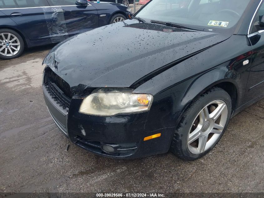 2007 Audi A4 2.0T VIN: WAUDF78EX7A027216 Lot: 39829586