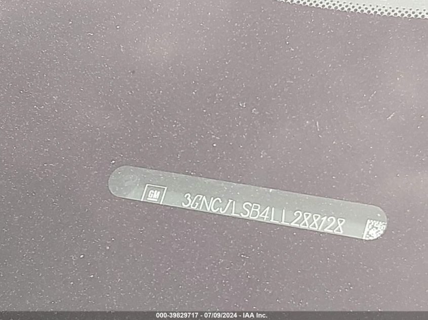 2020 Chevrolet Trax Fwd Lt VIN: 3GNCJLSB4LL288128 Lot: 39829717