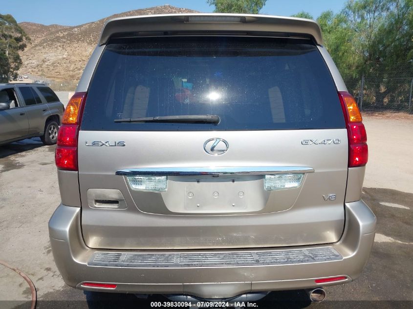 2005 Lexus Gx 470 VIN: JTJBT20X850077017 Lot: 39830094