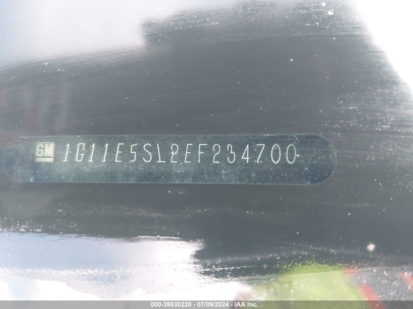 2014 Chevrolet Malibu 2Lt VIN: 1G11E5SL2EF234700 Lot: 39830228