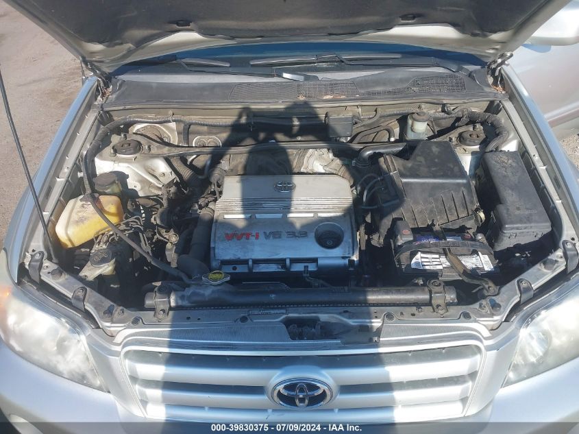 2005 Toyota Highlander V6 VIN: JTEDP21AX50068647 Lot: 39830375