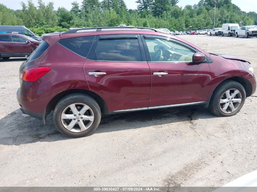 2009 Nissan Murano S VIN: JN8AZ18W69W130517 Lot: 39830427