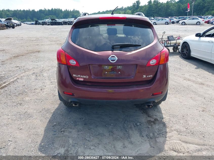 2009 Nissan Murano S VIN: JN8AZ18W69W130517 Lot: 39830427