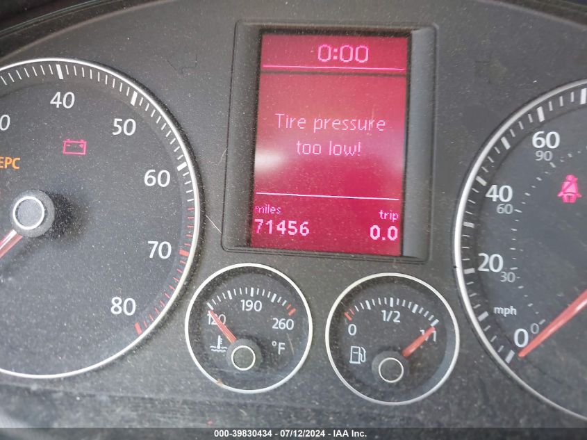 2008 Volkswagen Eos Turbo/Komfort VIN: WVWAA71F08V026271 Lot: 39830434