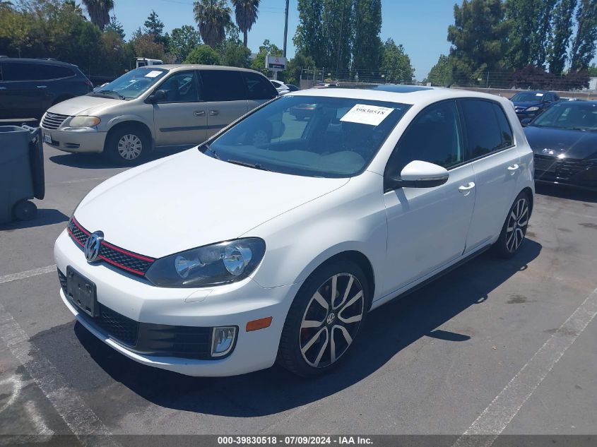 2012 Volkswagen Gti 4-Door VIN: WVWHD7AJ6CW325826 Lot: 39830518