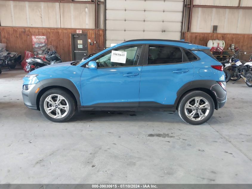 2022 Hyundai Kona Sel VIN: KM8K3CAB2NU896928 Lot: 39830615