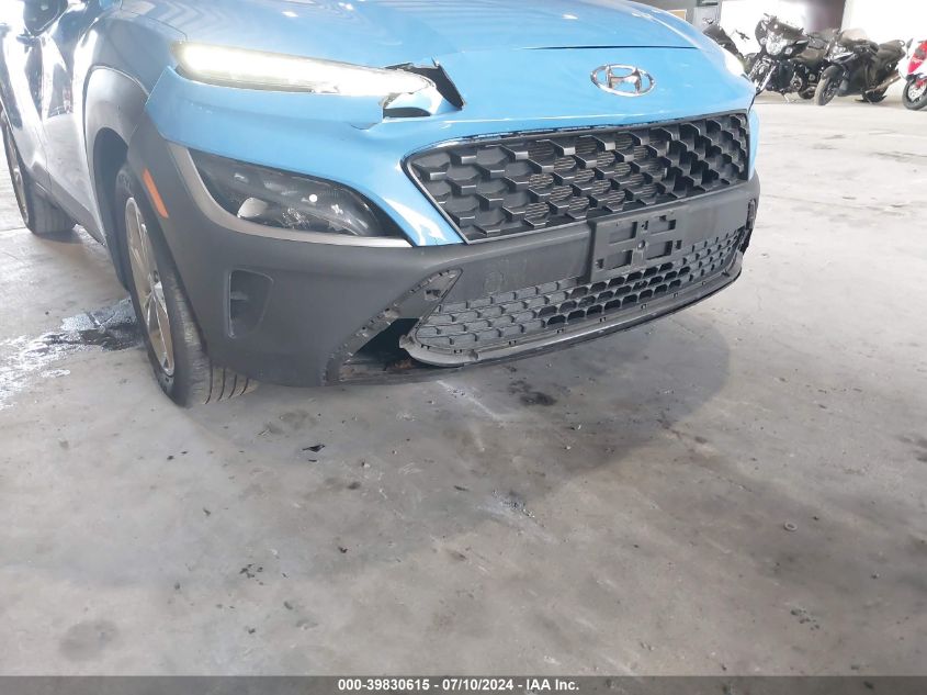 2022 Hyundai Kona Sel VIN: KM8K3CAB2NU896928 Lot: 39830615