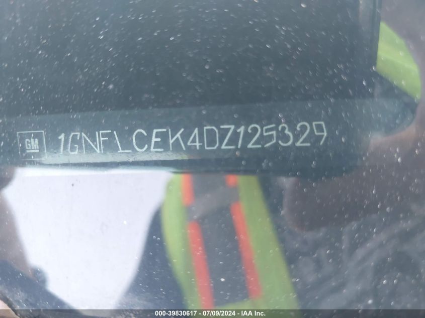 2013 Chevrolet Equinox Ls VIN: 1GNFLCEK4DZ125329 Lot: 39830617