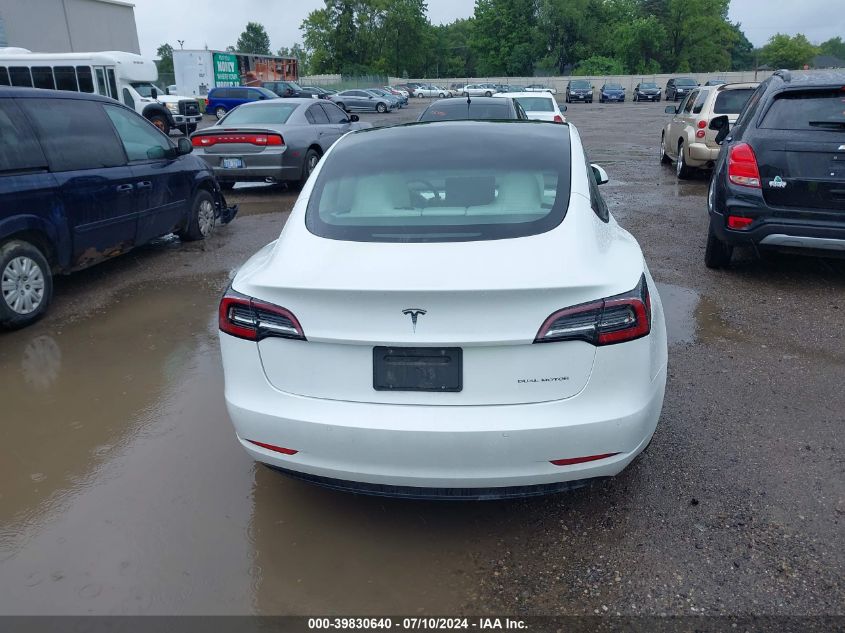 2022 Tesla Model 3 Long Range Dual Motor All-Wheel Drive VIN: 5YJ3E1EB4NF248162 Lot: 39830640