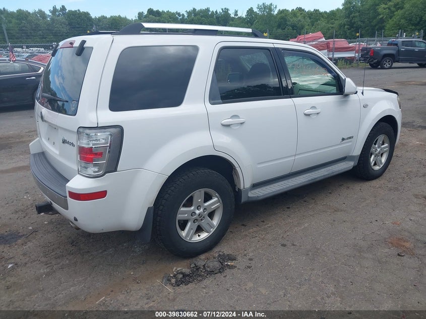 2008 Mercury Mariner Hybrid Hev VIN: 4M2CU39H18KJ50060 Lot: 39830662