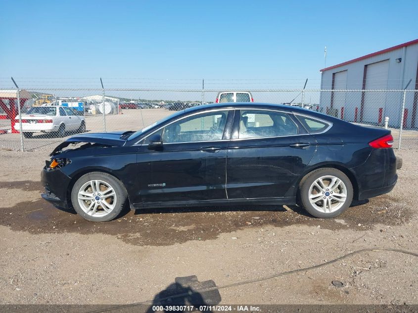 2018 Ford Fusion Hybrid Se VIN: 3FA6P0LUXJR208432 Lot: 39830717