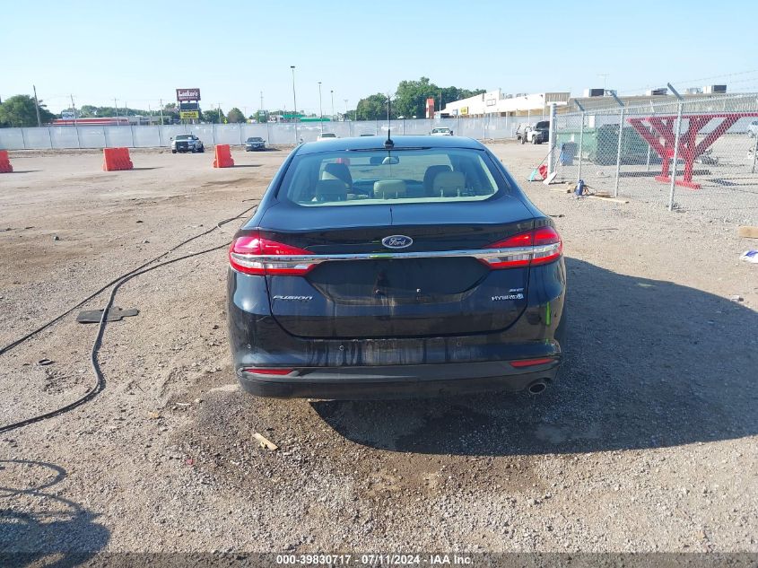 2018 Ford Fusion Hybrid Se VIN: 3FA6P0LUXJR208432 Lot: 39830717