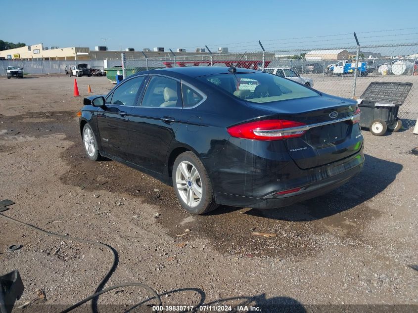 2018 Ford Fusion Hybrid Se VIN: 3FA6P0LUXJR208432 Lot: 39830717