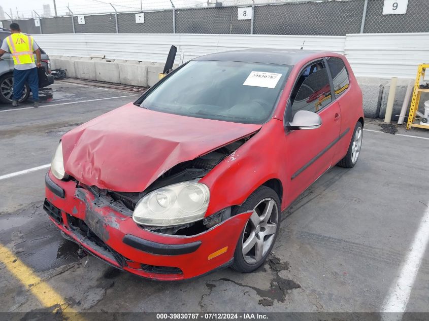 2007 Volkswagen Rabbit 2-Door VIN: WVWAS71K47W280231 Lot: 39830787