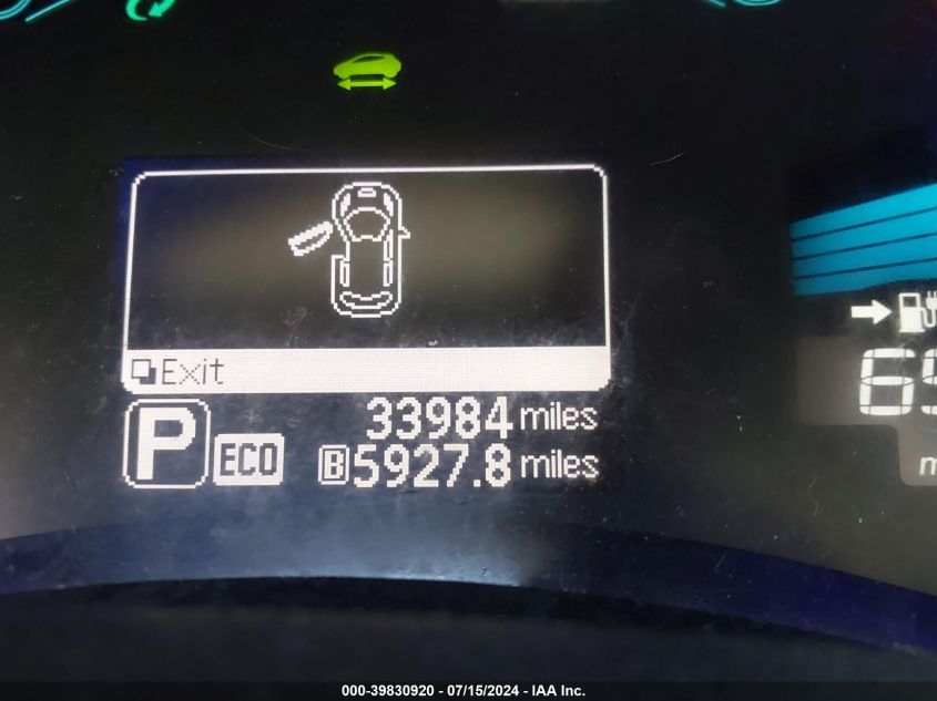 2017 Nissan Leaf Sv VIN: 1N4BZ0CP7HC300240 Lot: 39830920