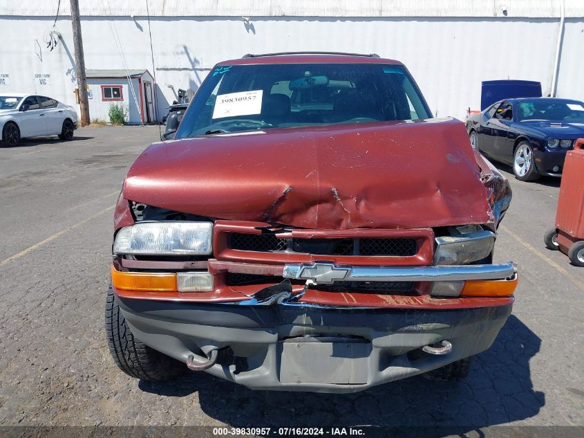 1998 Chevrolet Blazer Lt VIN: 1GNDT13W0W2106547 Lot: 39830957