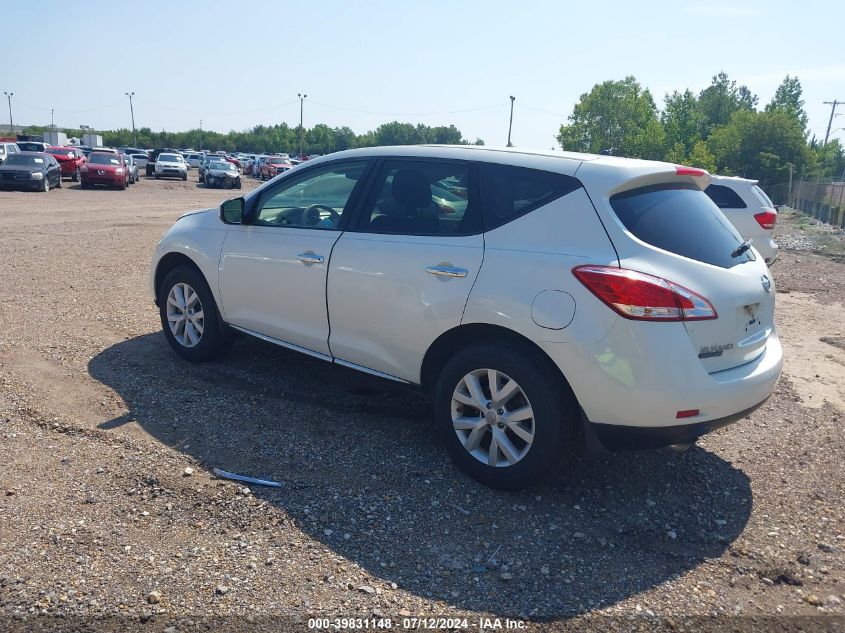 2012 Nissan Murano S/Sl/Le VIN: JN8AZ1MU9CW121726 Lot: 39831148