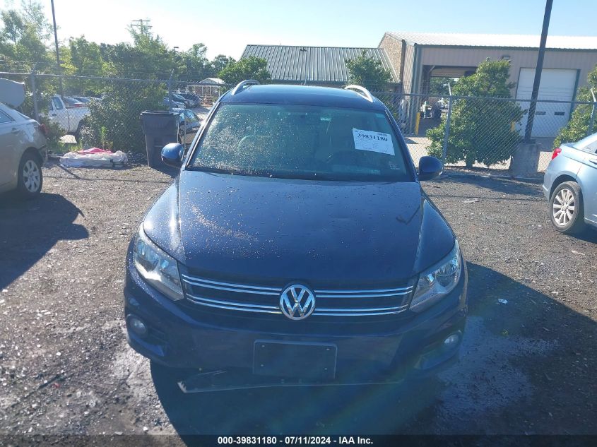 2012 Volkswagen Tiguan Se VIN: WVGBV7AX8CW599001 Lot: 39831180