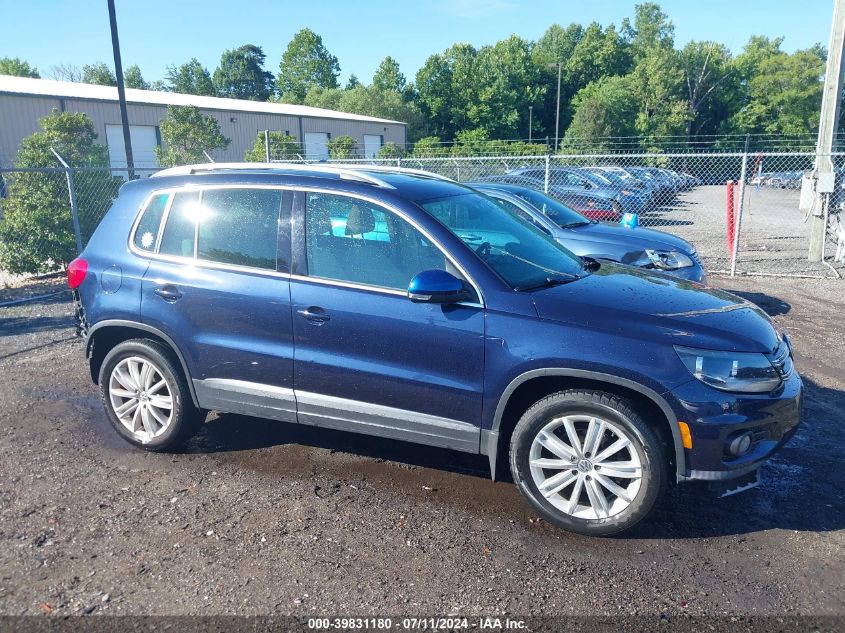 2012 Volkswagen Tiguan Se VIN: WVGBV7AX8CW599001 Lot: 39831180