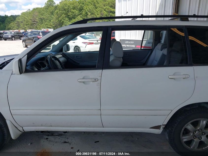 2007 Toyota Highlander V6 VIN: JTEGP21A770139478 Lot: 39831198