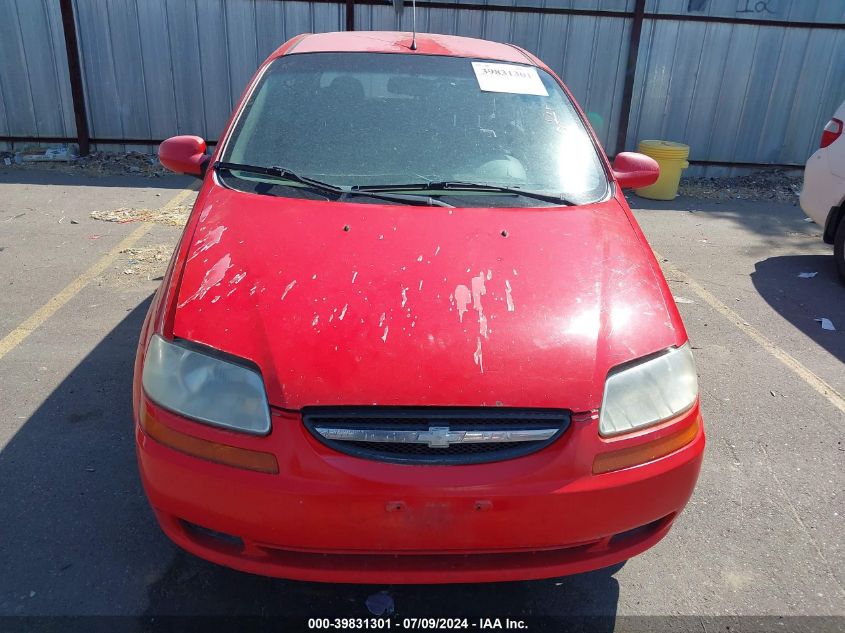 2005 Chevrolet Aveo Ls VIN: KL1TD62625B370178 Lot: 39831301