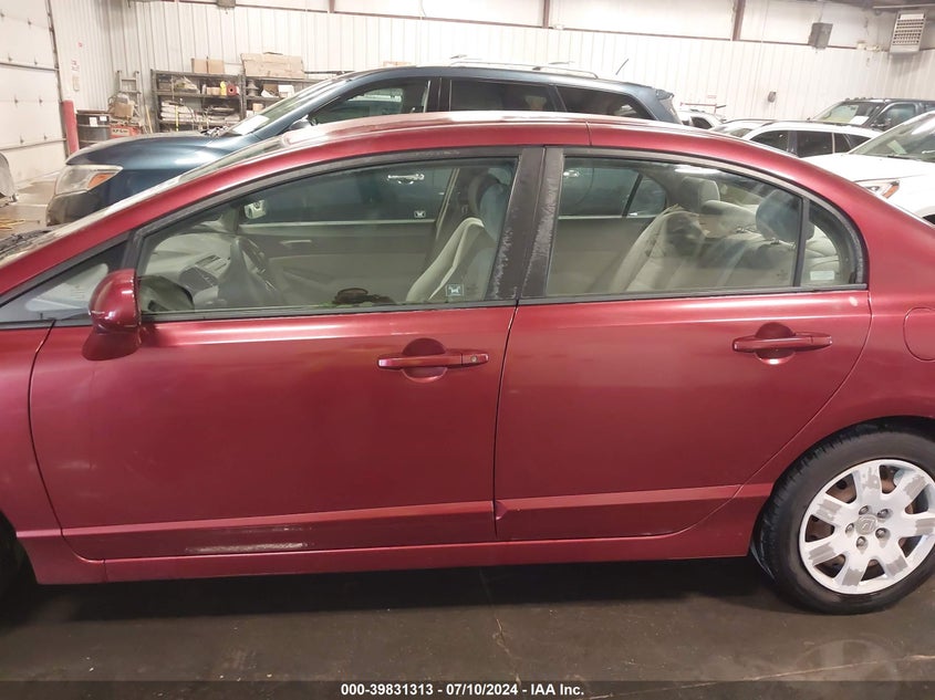 2009 Honda Civic Lx VIN: 2HGFA16599H547715 Lot: 39831313