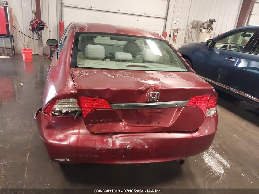 2009 Honda Civic Lx VIN: 2HGFA16599H547715 Lot: 39831313