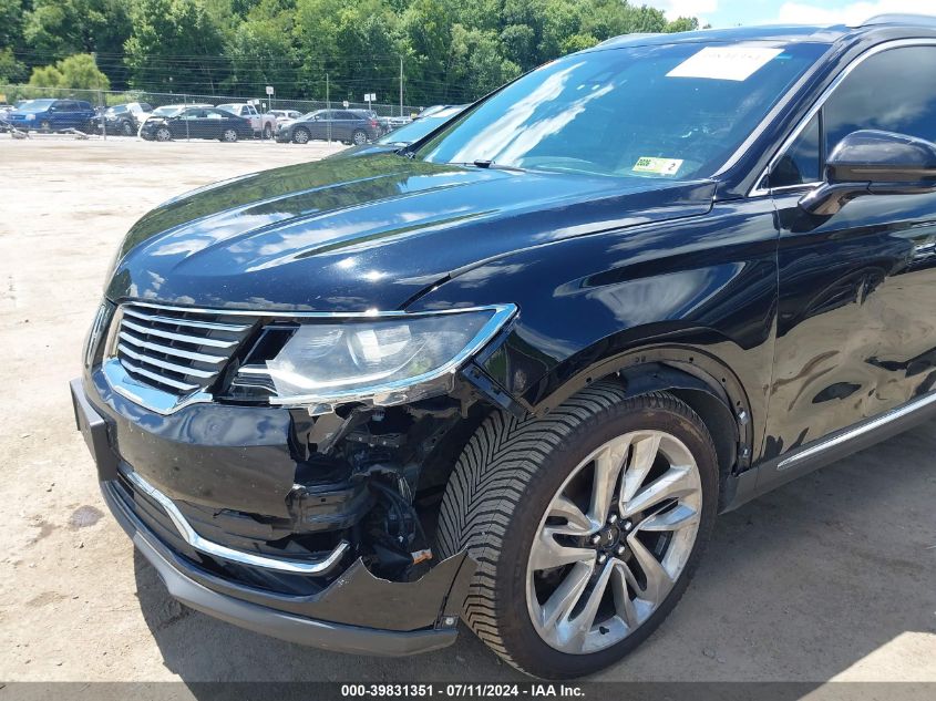 2018 Lincoln Mkx Reserve VIN: 2LMPJ8LR1JBL41394 Lot: 39831351