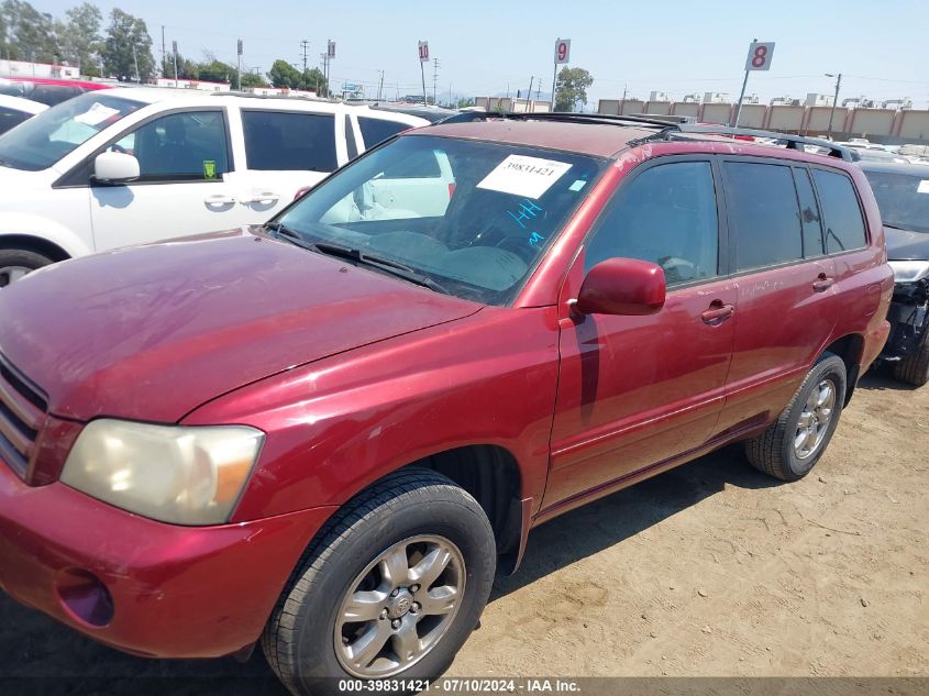 2004 Toyota Highlander V6 VIN: JTEEP21A040022523 Lot: 39831421