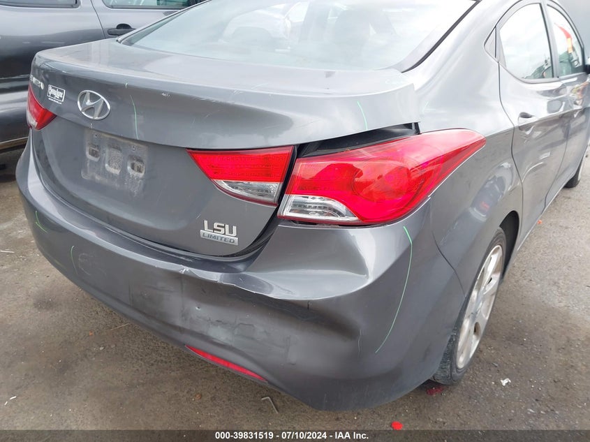 2013 Hyundai Elantra Limited VIN: 5NPDH4AE6DH170206 Lot: 39831519