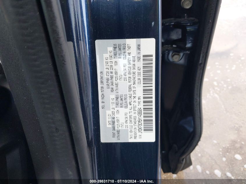 2021 Mazda Cx-5 Touring VIN: JM3KFBCM5M1499984 Lot: 39831710