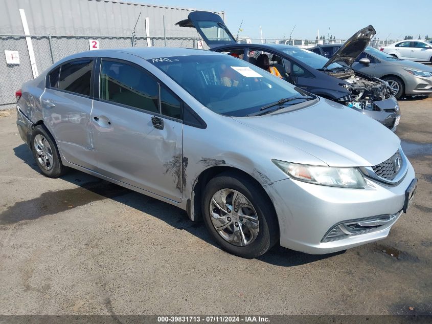 2013 Honda Civic Lx VIN: 19XFB2F54DE288296 Lot: 39831713