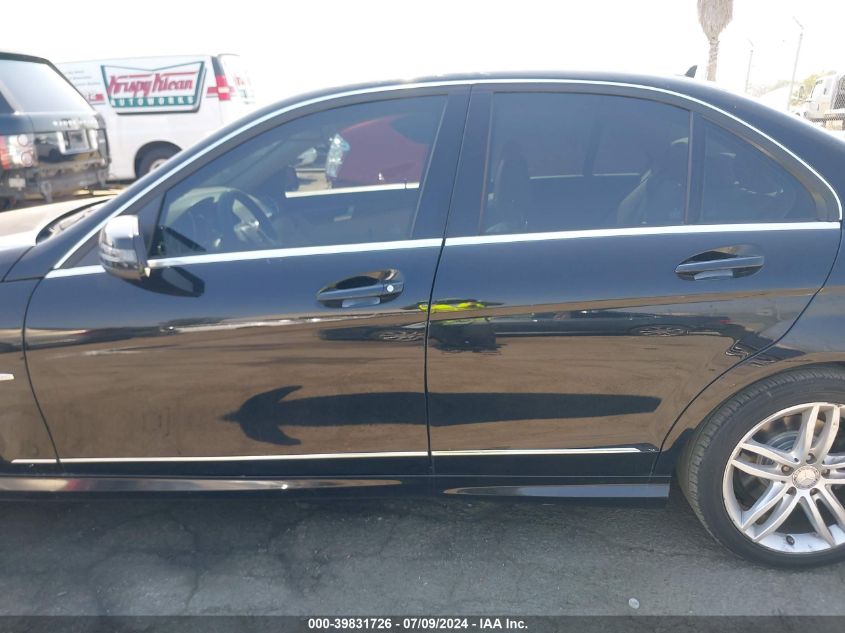 2012 Mercedes-Benz C 250 Luxury/Sport VIN: WDDGF4HB8CA608086 Lot: 39831726