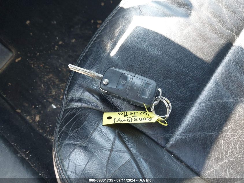 2003 Volkswagen Jetta Gls 1.8T VIN: 3VWSE69M53M034162 Lot: 39831735