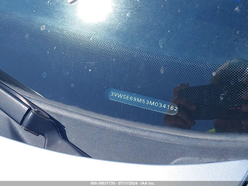 2003 Volkswagen Jetta Gls 1.8T VIN: 3VWSE69M53M034162 Lot: 39831735
