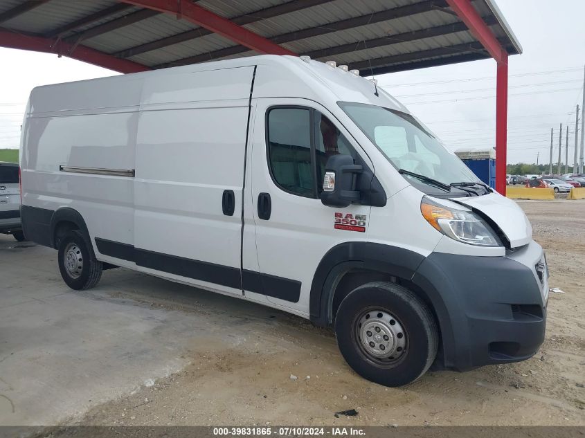 2019 Ram Promaster 3500 Cargo Van High Roof 159 Wb Ext VIN: 3C6URVJG3KE527743 Lot: 39831865