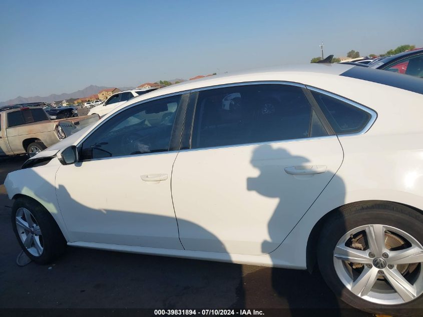 2013 Volkswagen Passat Se VIN: 1VWBP7A38DC065654 Lot: 39831894