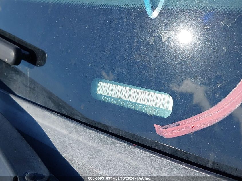 2009 Nissan Xterra S VIN: 5N1AN08U39C515210 Lot: 39831897