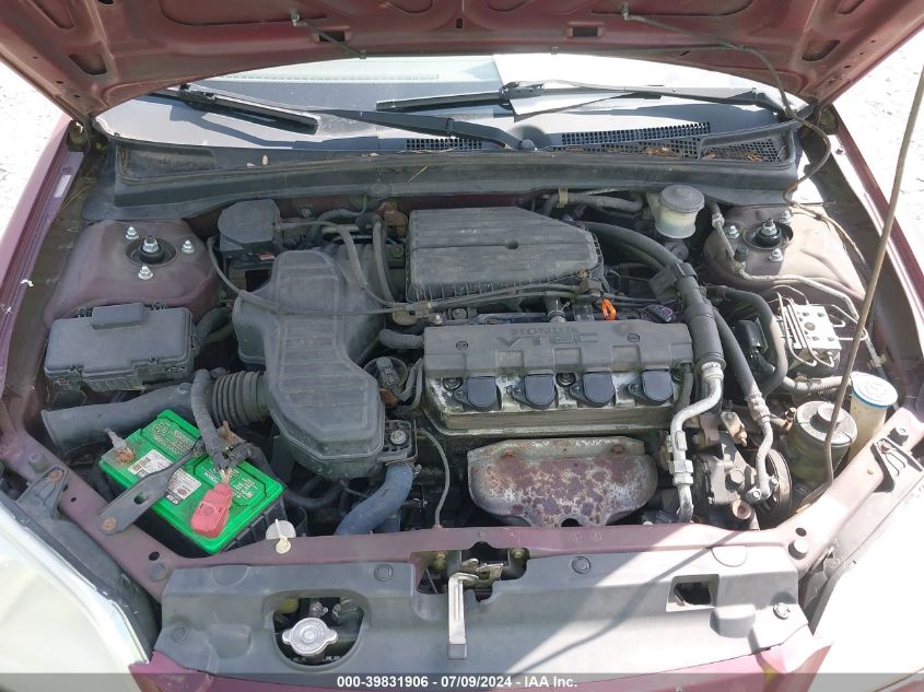 2HGES26702H526080 | 2002 HONDA CIVIC