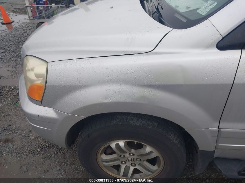 2005 Honda Pilot Ex-L VIN: 5FNYF185X5B063087 Lot: 39831933