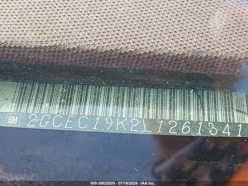 1990 Chevrolet Gmt-400 C1500 VIN: 2GCEC19K2L1261341 Lot: 39832035