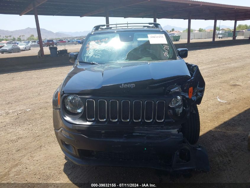 2018 Jeep Renegade Latitude Fwd VIN: ZACCJABB8JPJ09992 Lot: 39832155